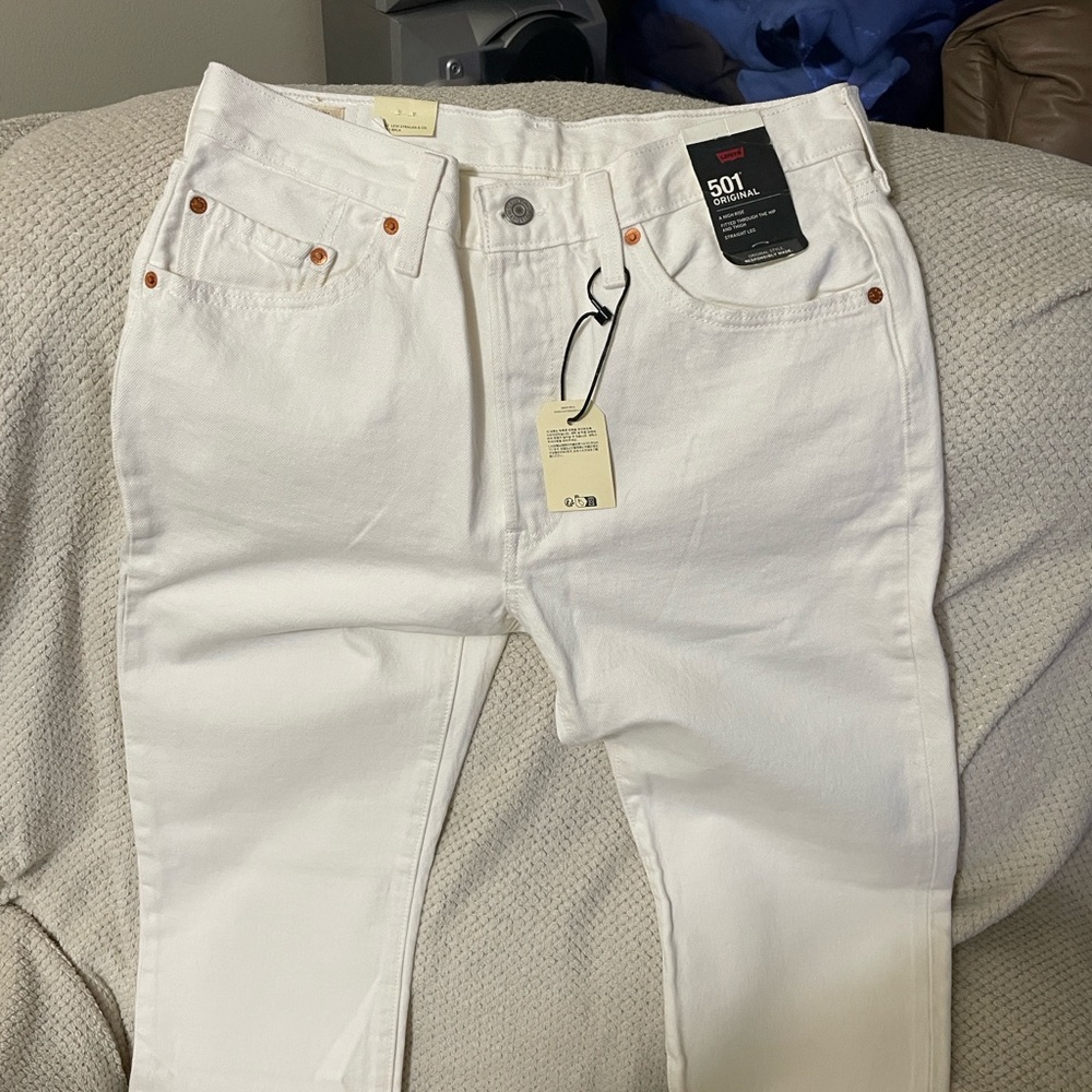 Levi's Women's Straight Leg White Jeans